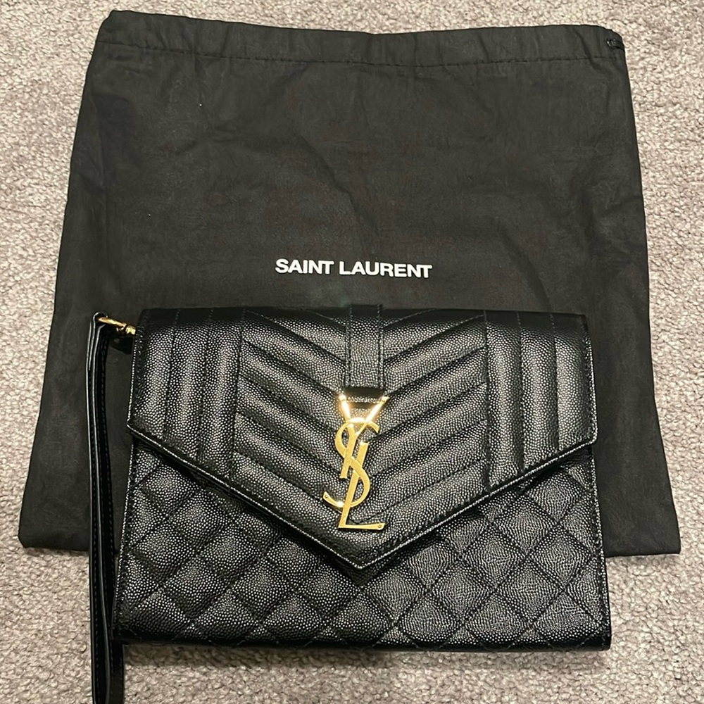Yves Saint Laurent Cassandre Matelassé Flap Pouch